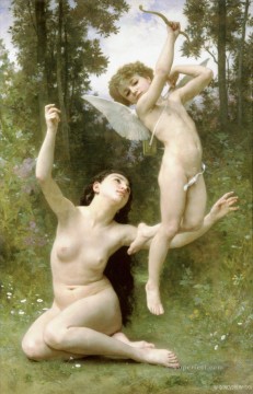 Lamour senvole William Adolphe Bouguereau desnudo Pinturas al óleo